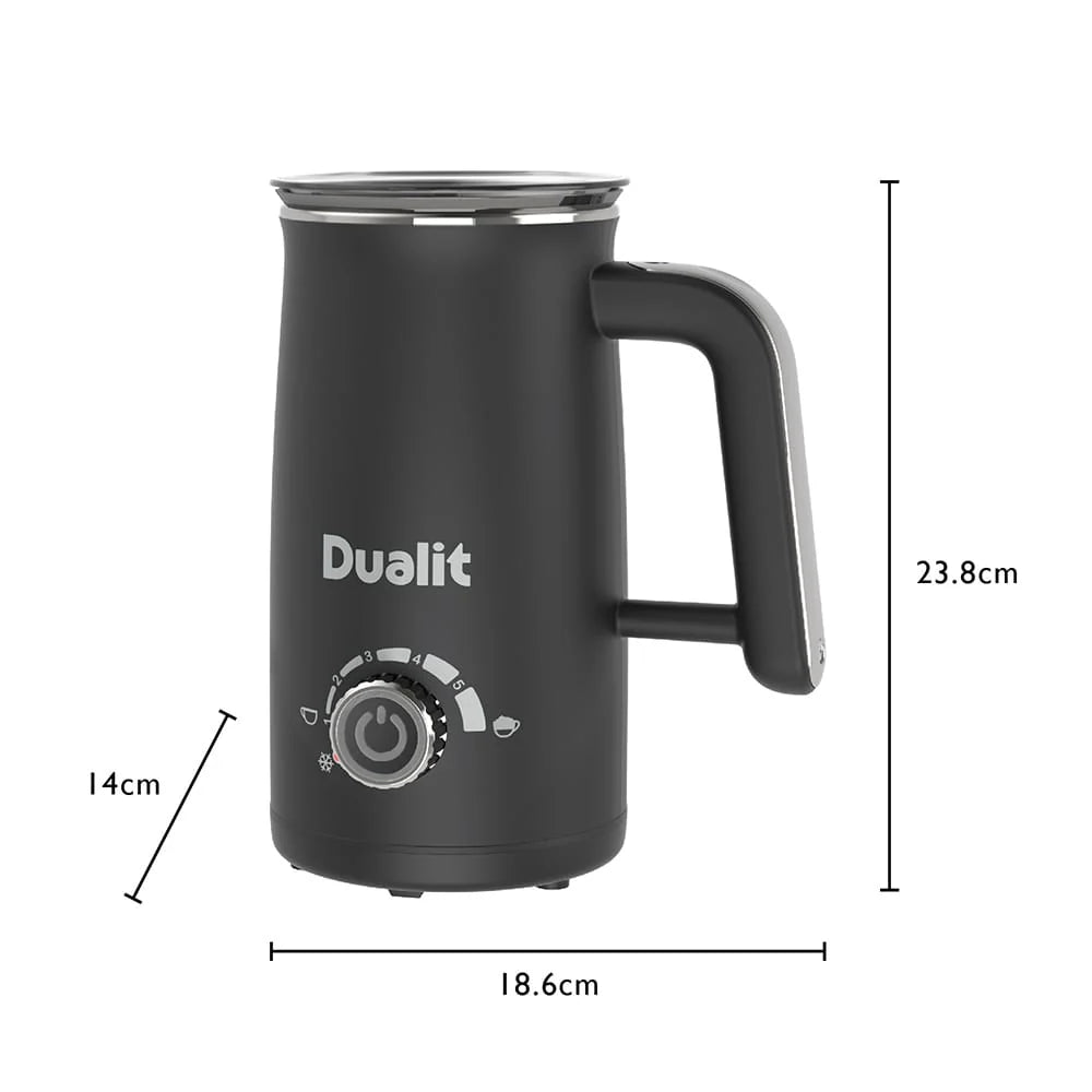 DUALIT 84150 Electric Milk Frother Max - 580ml Capacity - Black