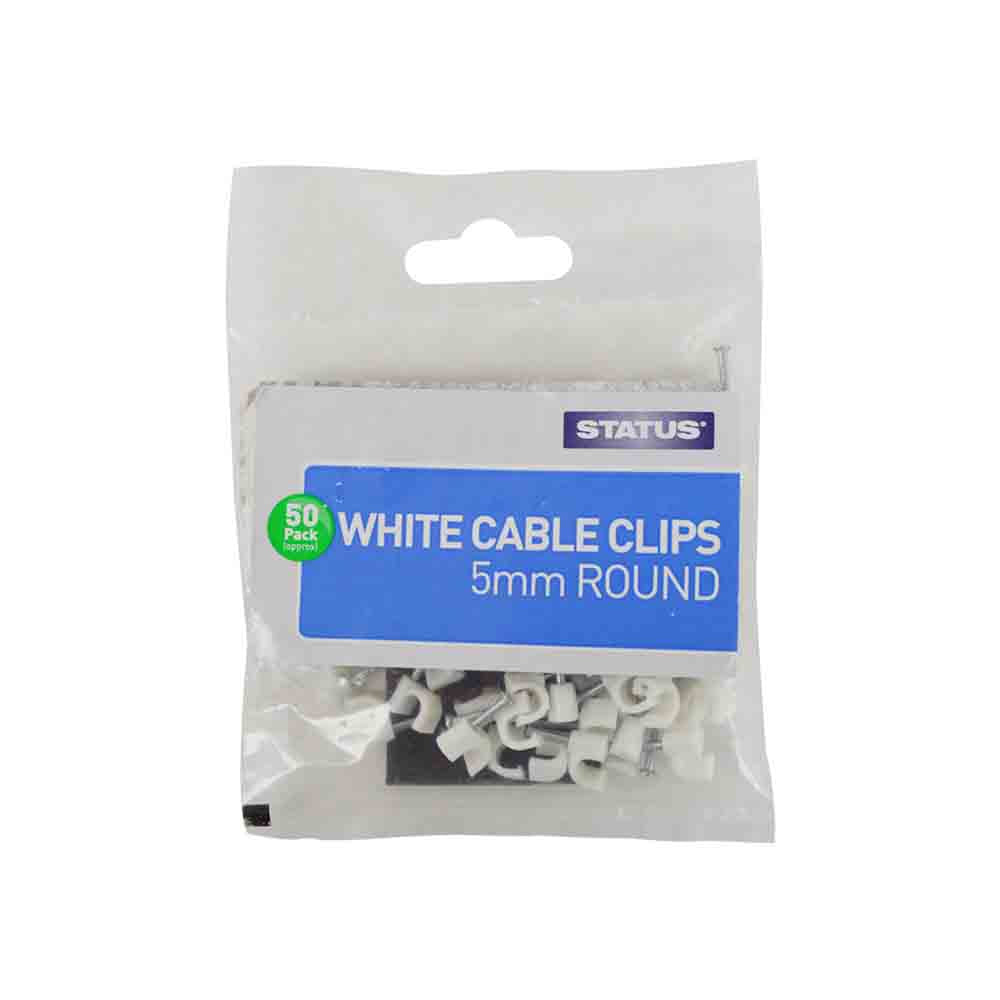 50 x 5mm Cable Clips