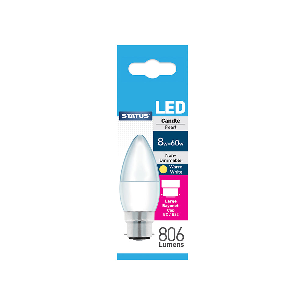 8W BC LED Candle Light Bulb