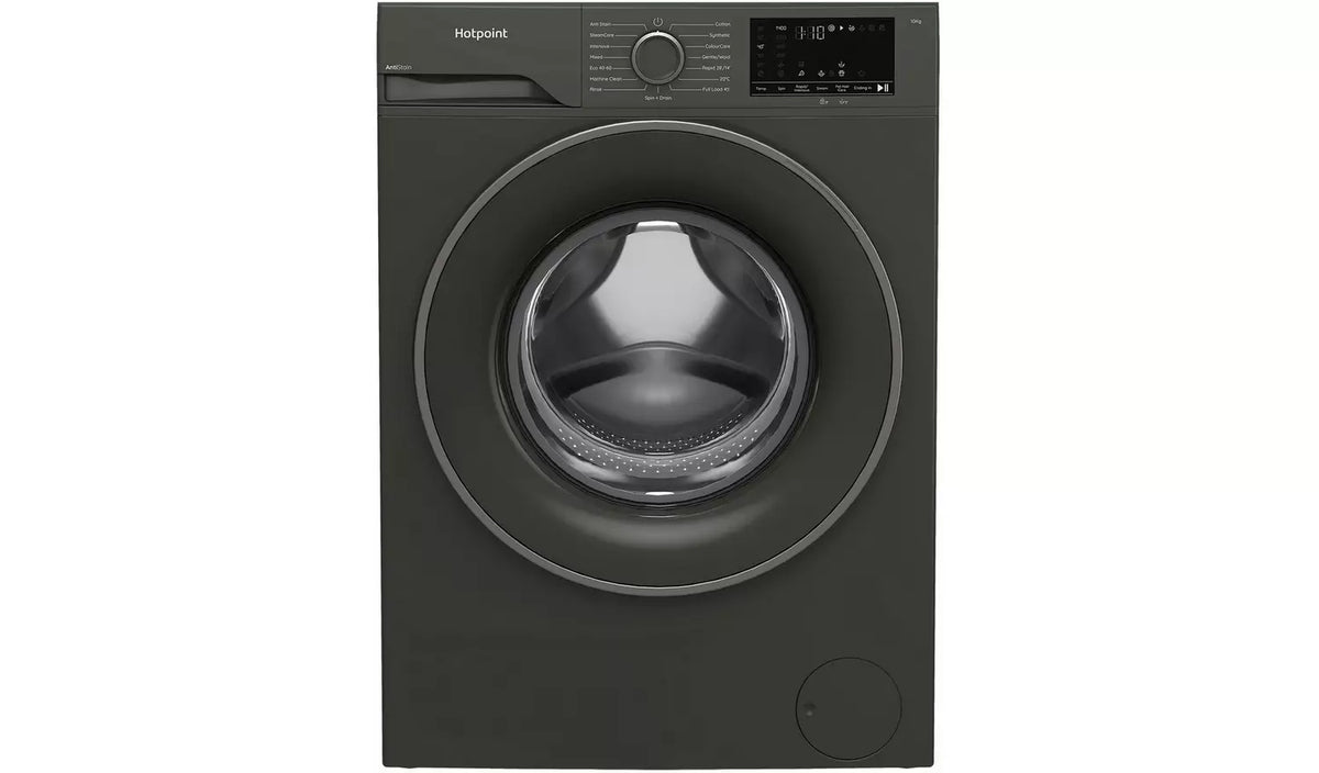 Hotpoint H101GANTISTAIN 10kg 1400 Spin Washing Machine with PetHairCare - Graphite