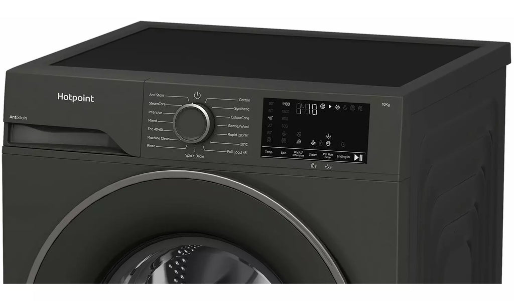 Hotpoint H101GANTISTAIN 10kg 1400 Spin Washing Machine with PetHairCare - Graphite