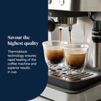 Delonghi EM450M Classic Manual Coffee Machine-Stainless Steel/Metal