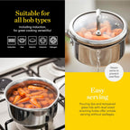 GGood Food By Tower GF900270 Tri-Ply 3  Piece Cookware Set