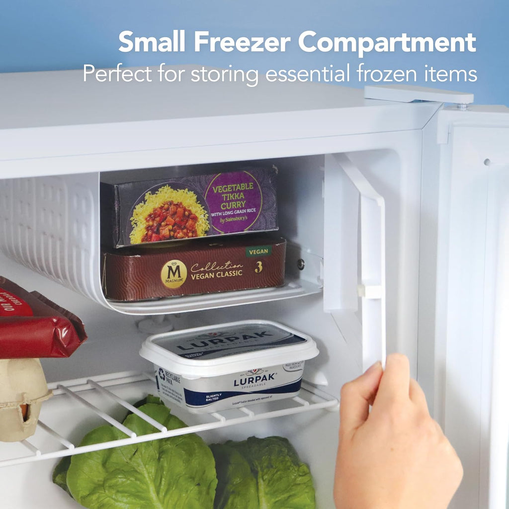 Igenix IG3711 Table Top Fridge with Lockable Door, 47 L, White