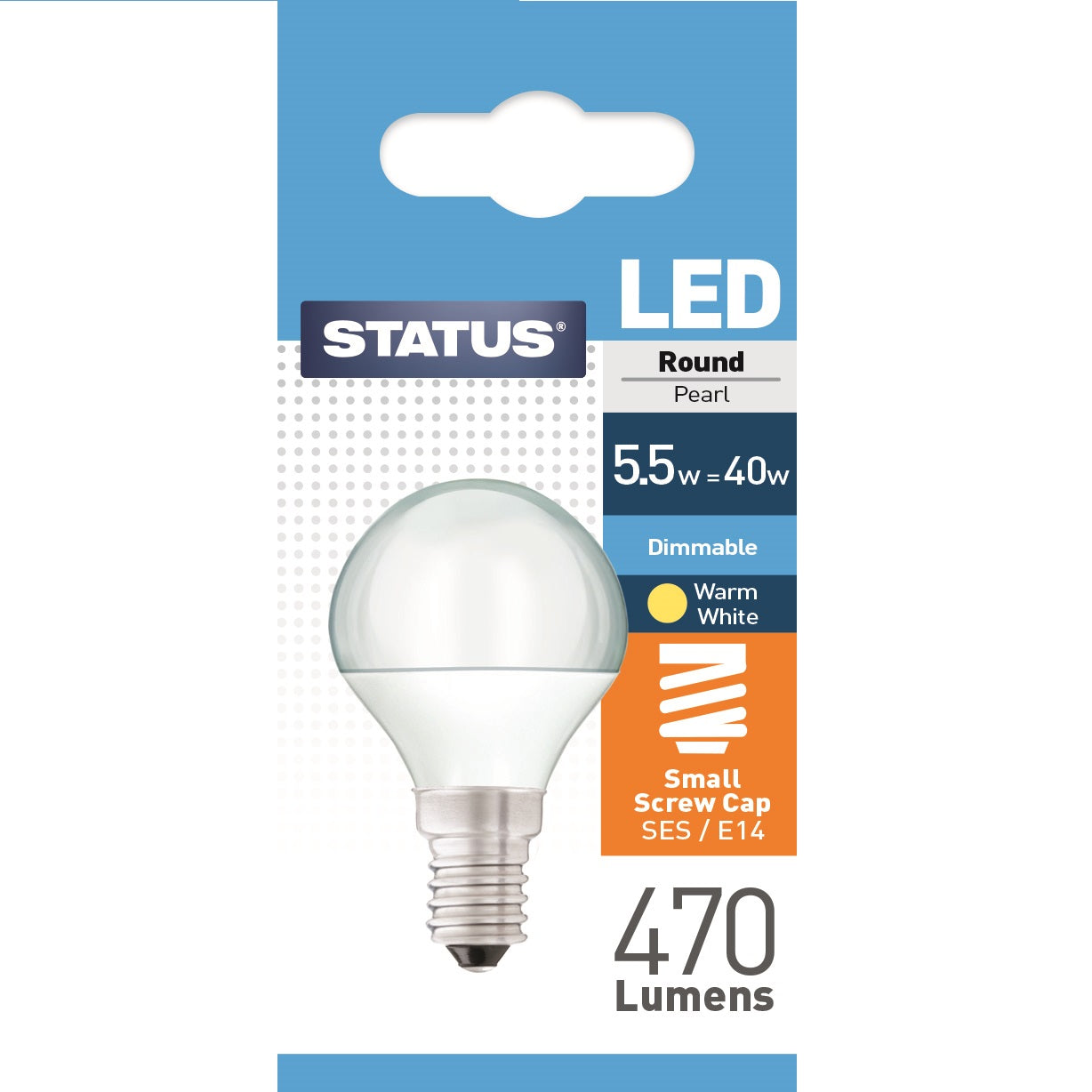 5.5W LED SES Dimmable Round Lamp Bulb