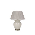 Hadley Ceramic Table Lamp with a Natural Pleated Shade