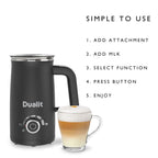 DUALIT 84150 Electric Milk Frother Max - 580ml Capacity - Black