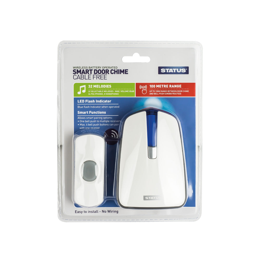 Cable Free Door Chime With Strobe Light