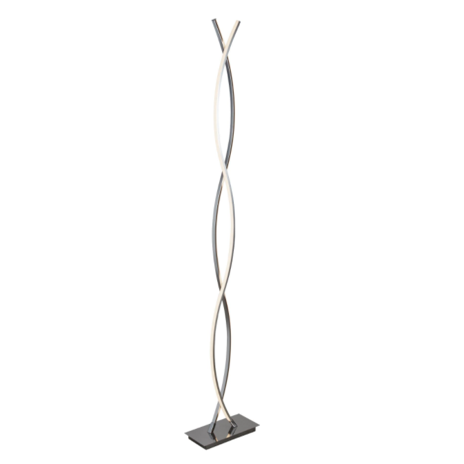 LED Wave Chrome Floor Lamp