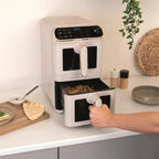 Hamilton Beach HBA12ST DualStack 11L Smart Air Fryer - Stone & Brushed Brass