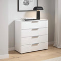 Rauch Aldono 4 Drawer Chest - Alpine White With Aluminum Handles