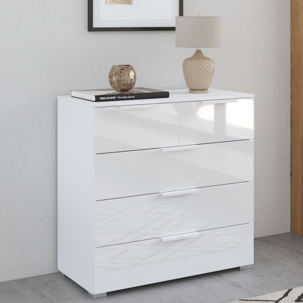 Rauch Aldono 2 Over 3 Chest - Alpine White With High Polish Fronts And White Handles