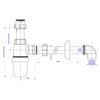 McAlpine Basin Kit with Plastic Bottle Trap - Chrome