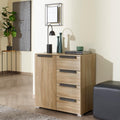 Rauch Aldono Deluxe 1 Door 4 Drawer Unit - Artisan Oak With Graphite Handles