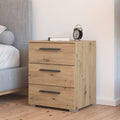 Rauch Aldono 3 Drawer Bedside Table - Artisan Oak With Graphite Handles