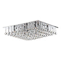 Abacus 8 Light Flush Polished Chrome Crystal<br>Crystal