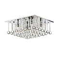 Abacus 5 Light Flush Polished Chrome Crystal<br>Crystal