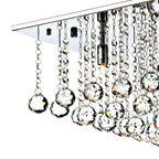 Abacus 5 Light Flush Polished Chrome Crystal<br>Crystal