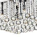 Abacus 5 Light Flush Polished Chrome Crystal<br>Crystal