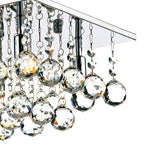 Abacus 4 Light Flush Polished Chrome Crystal<br>Crystal