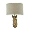 Abby Zebra Wall Light Gold with Natural Linen Shade <br>Matt Gold