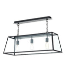 Academy 3 Light Pendant Black<br>Matt Black