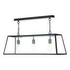Academy 3 Light Pendant Black<br>Matt Black