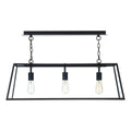 Academy 3 Light Pendant Black<br>Matt Black