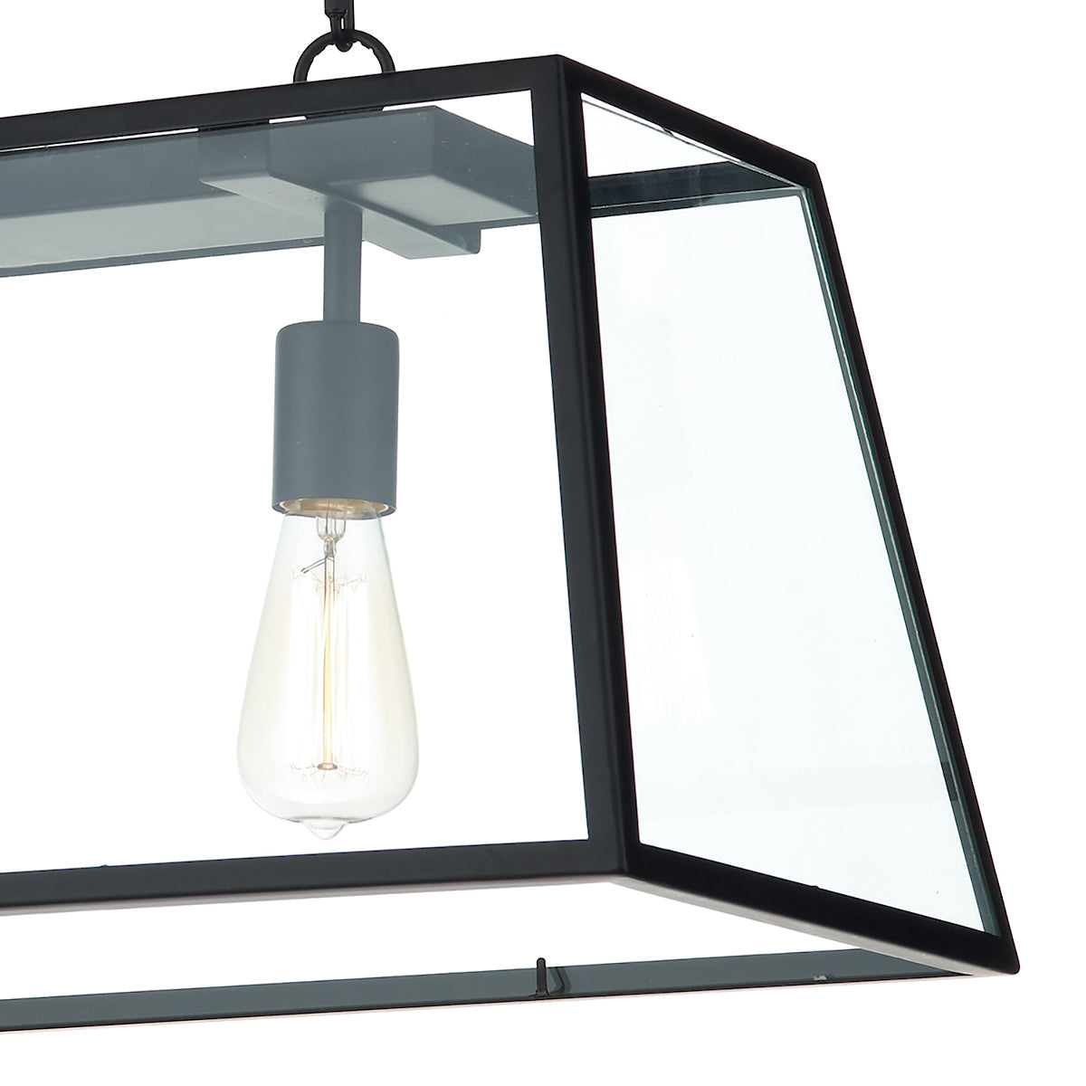 Academy 3 Light Pendant Black<br>Matt Black