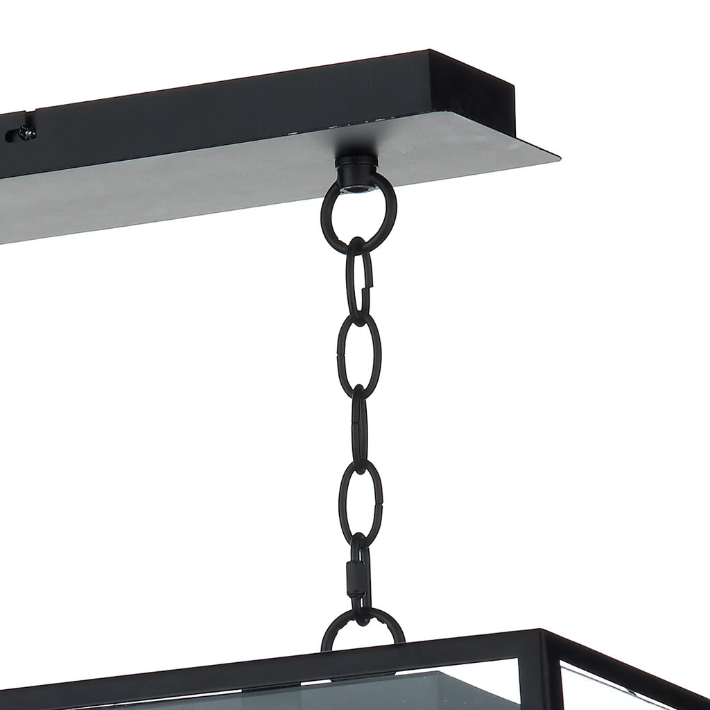 Academy 3 Light Pendant Black<br>Matt Black