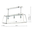 Academy 3 Light Pendant Stainless Steel<br>Polished Stainless Steel