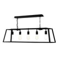 Academy 5 Light Pendant Black<br>Matt Black