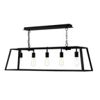 Academy 5 Light Pendant Black<br>Matt Black