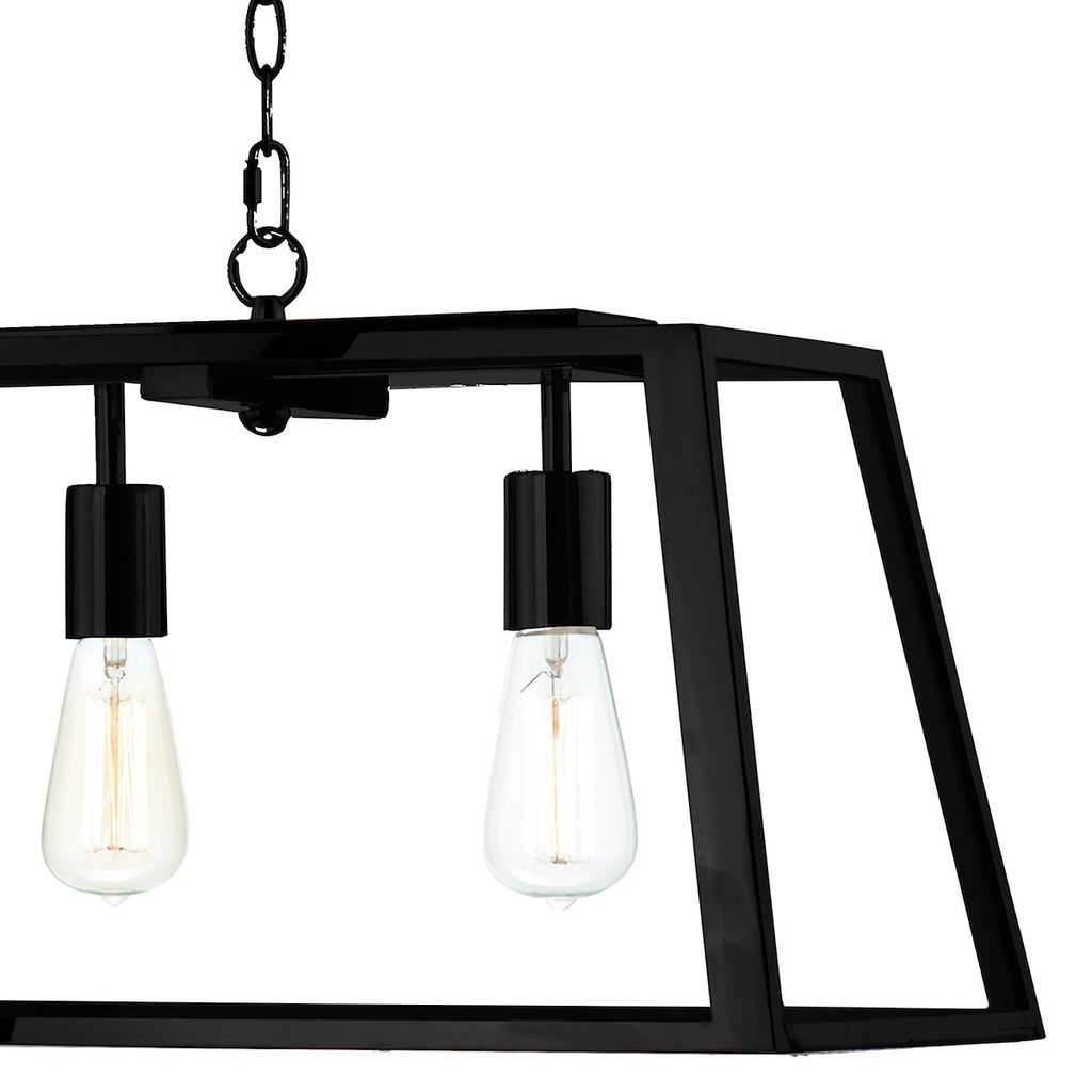 Academy 5 Light Pendant Black<br>Matt Black