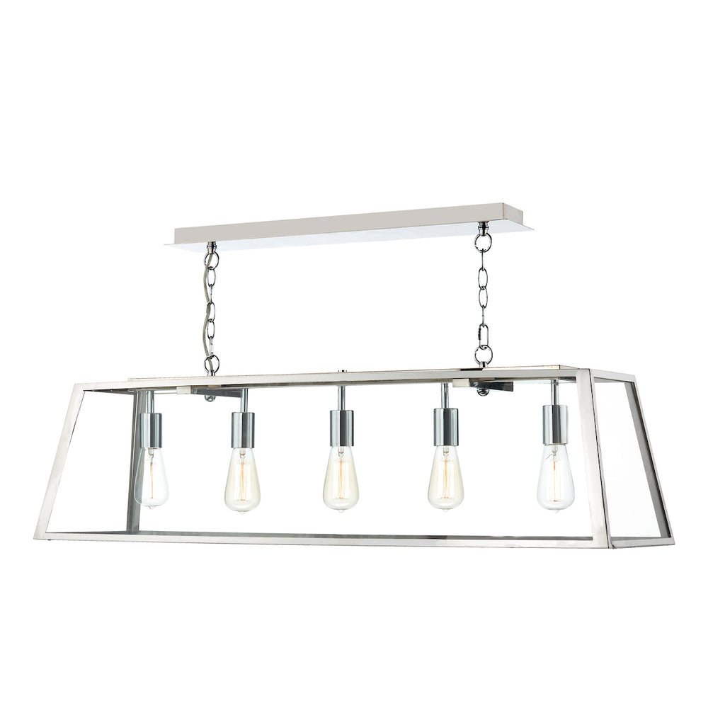 Academy 5 Light Pendant Stainless Steel<br>Polished Stainless Steel