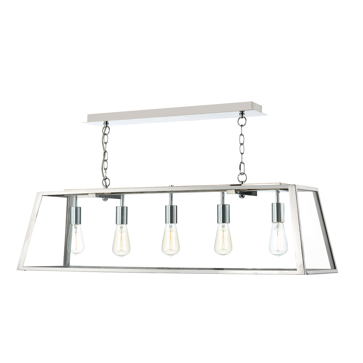 Academy 5 Light Pendant Stainless Steel<br>Polished Stainless Steel