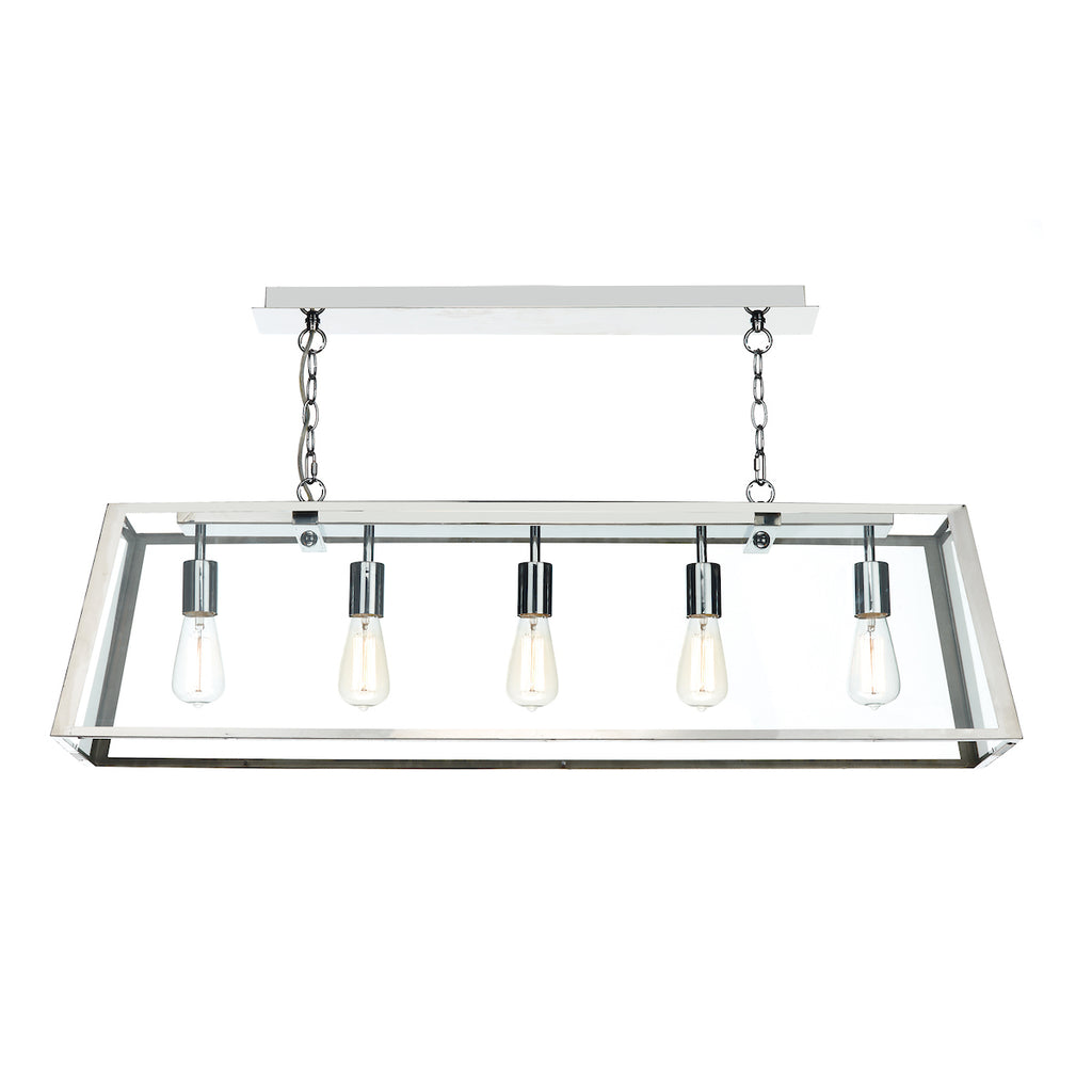 Academy 5 Light Pendant Stainless Steel<br>Polished Stainless Steel