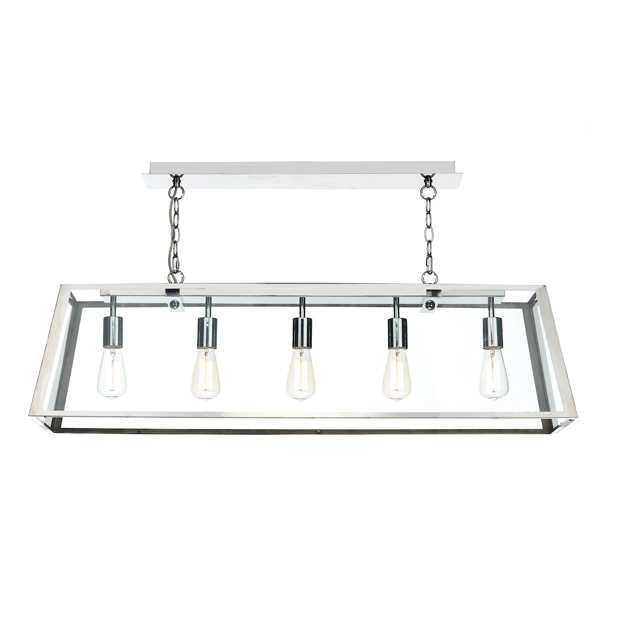 Academy 5 Light Pendant Stainless Steel<br>Polished Stainless Steel