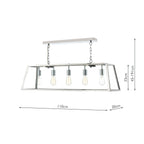 Academy 5 Light Pendant Stainless Steel<br>Polished Stainless Steel