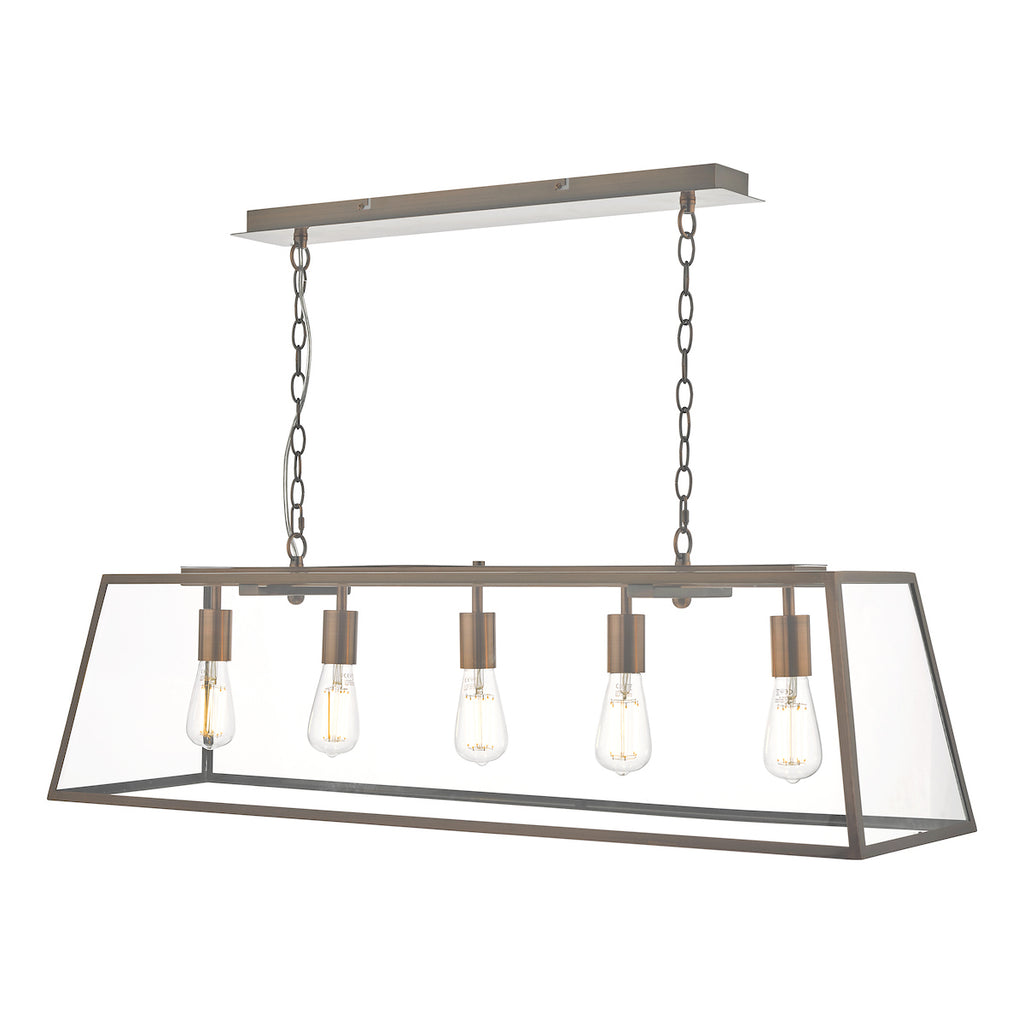 Academy 5 Light Bar Pendant Antique Copper<br>Antique Copper