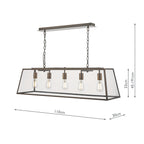 Academy 5 Light Bar Pendant Antique Copper<br>Antique Copper