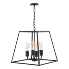 Academy 4 Light Lantern Black<br>Matt Black