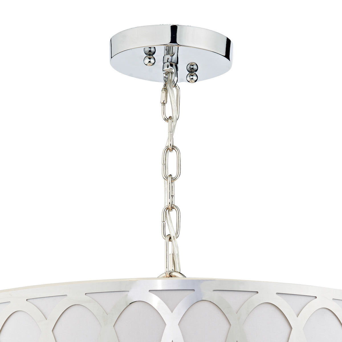 Acura 5 Light Pendant Polished Chrome White<br>Polished Chrome