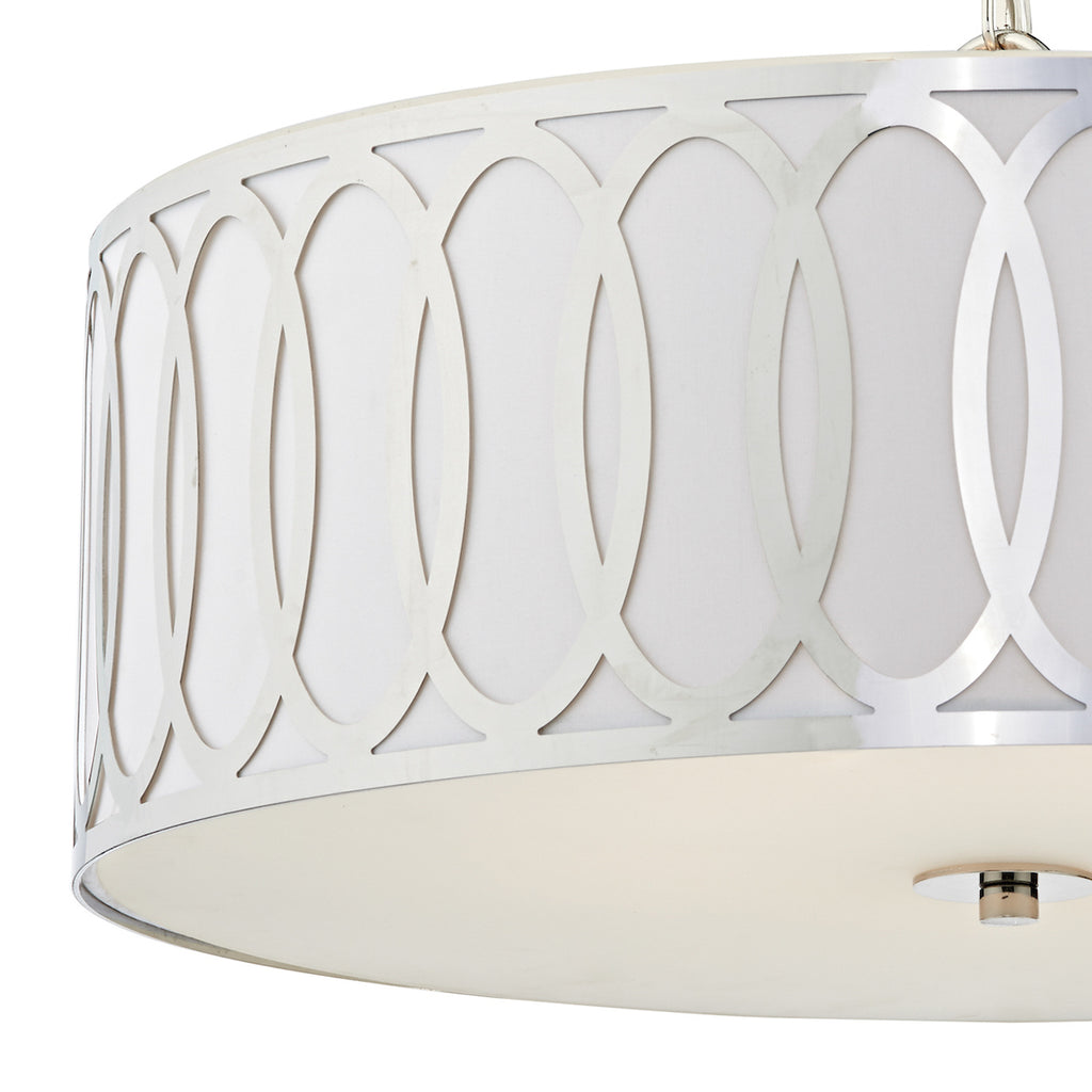 Acura 5 Light Pendant Polished Chrome White<br>Polished Chrome