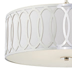 Acura 5 Light Pendant Polished Chrome White<br>Polished Chrome