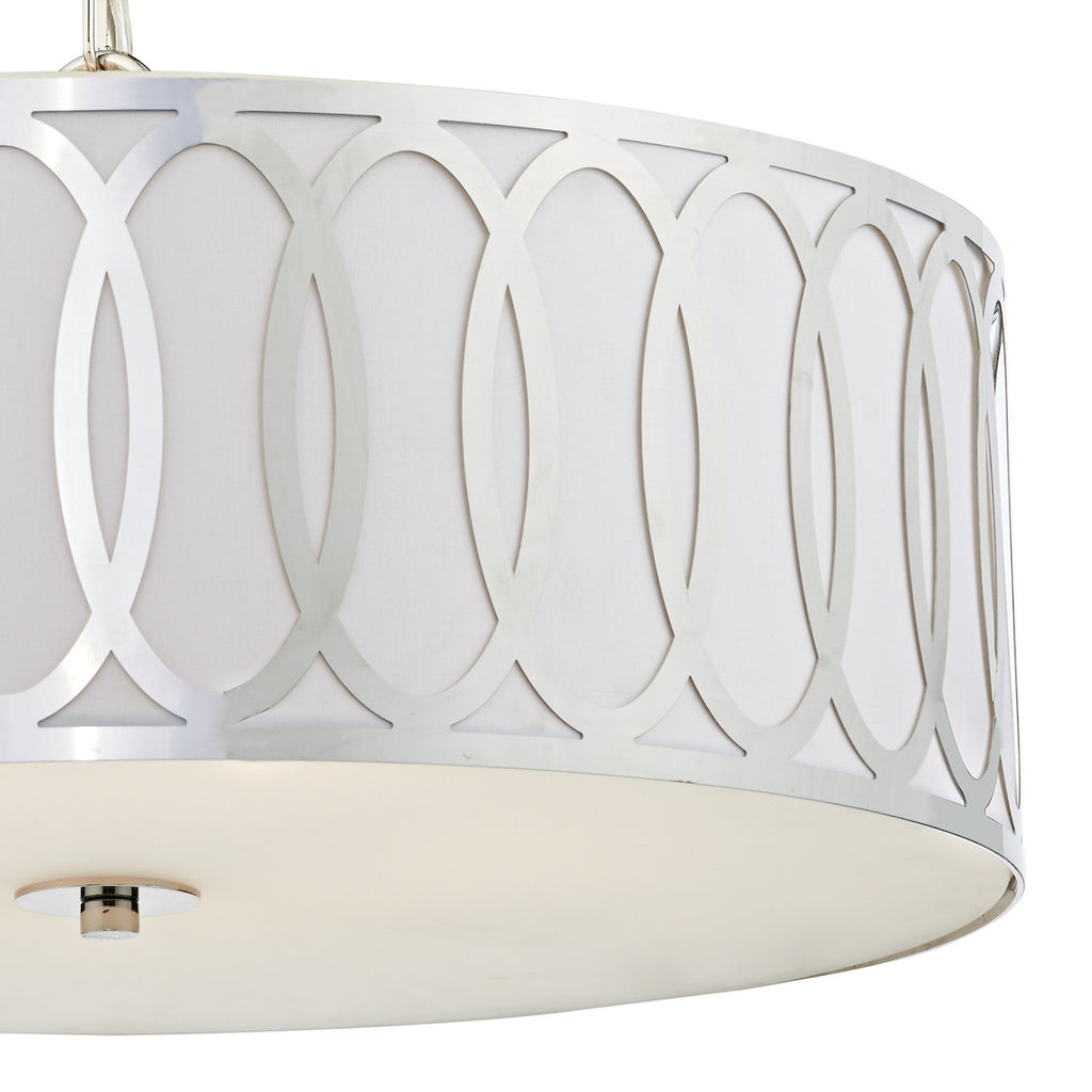 Acura 5 Light Pendant Polished Chrome White<br>Polished Chrome