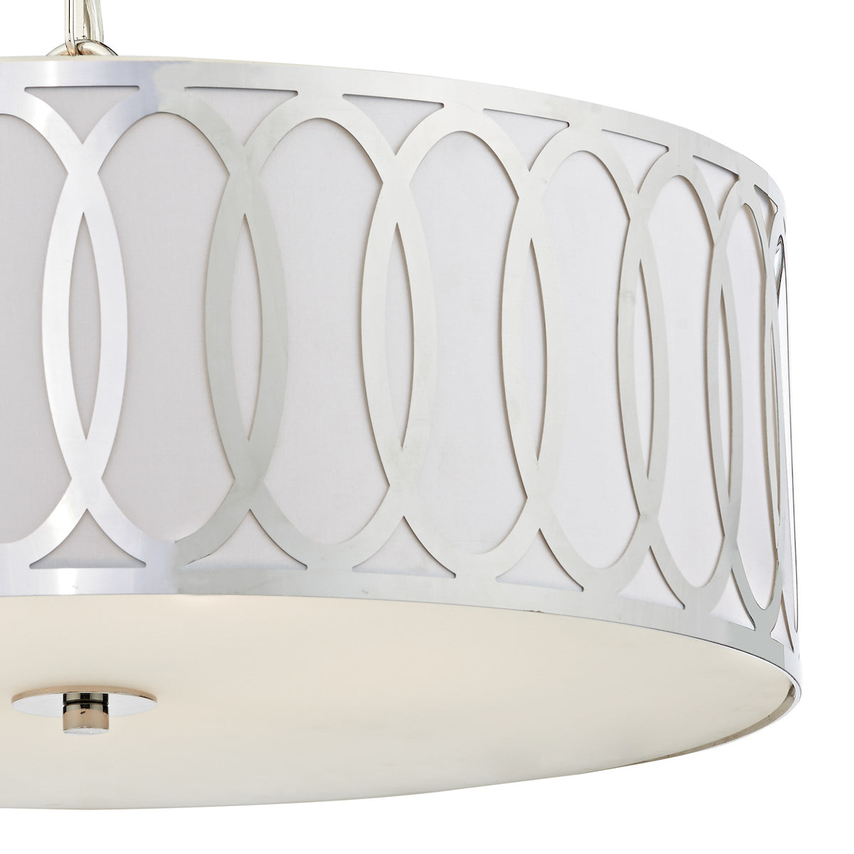 Acura 5 Light Pendant Polished Chrome White<br>Polished Chrome