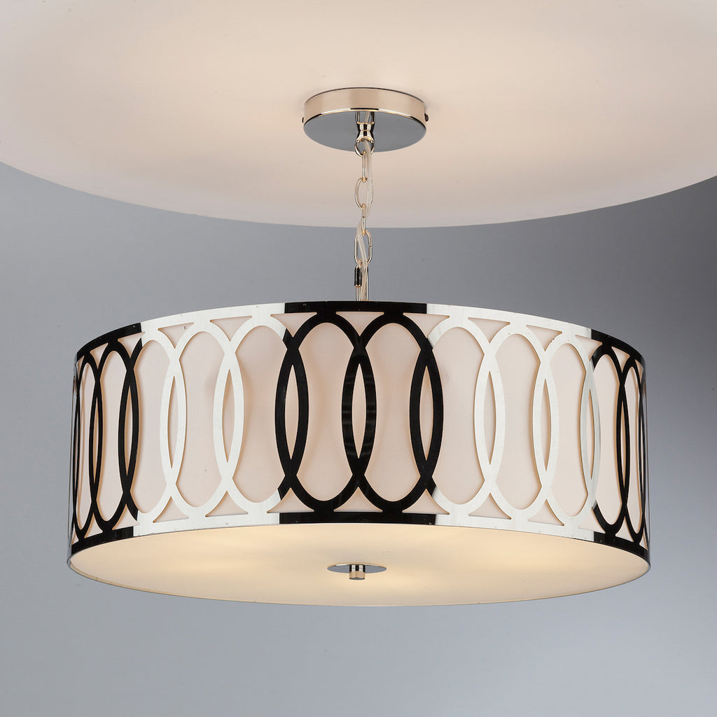Acura 5 Light Pendant Polished Chrome White<br>Polished Chrome