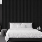 Dark Grey Premium Decorative Acoustic Slat Wall Panel - 2400mm x 600mm