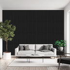 Dark Grey Premium Decorative Acoustic Slat Wall Panel - 2400mm x 600mm